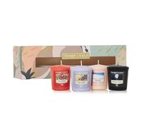 Yankee Candle Juego de regalo, 4 velas votivas perfumadas, mezcla de cera de mezcla de soja, regalo perfecto para mujeres