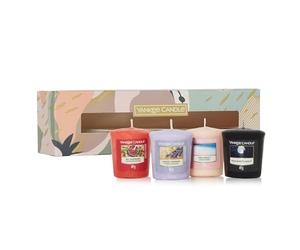 Yankee Candle Juego de regalo, 4 velas votivas perfumadas, mezcla de soja para mujeres
