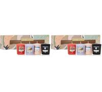 Yankee Candle Juego de regalo, 4 velas votivas perfumadas, mezcla de soja para mujeres (Paquete de 2)
