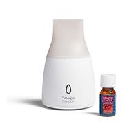 Yankee Candle - Kit difusor de aroma ultrasónico | Aceite de cereza para difusor de aroma | LED que cambian de color | Función de apagado automático | Funcionamiento silencioso | Enchufe de la UE