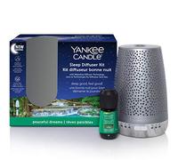 Yankee Candle Difusor perfumado plateado con relleno Peaceful Dreams para un sueño reparador 14 ml