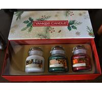 Yankee Candle Navidad XMAS, SET DE REGALO 3 TARROS PEQUEÑOS, 2020, raro
