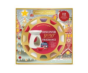 Yankee Candle Passport to the Holidays set de regalo lámpara de aroma + cera perfumada 12x22 g