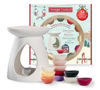 Yankee Candle Set de regalo de ceras fundidas navideñas perfumadas | 12 ceras fundidas perfumadas, 1 quemador y 1 vela de té sin aroma | Colección Après Ski | Regalos navideños perfectos para mujeres