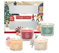 Yankee Candle Set de regalo de velas aromáticas navideñas | 4 mini velas votivas rellenas | Colección Après Ski | Regalos navideños perfectos para mujeres