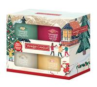 Yankee Candle Set de regalo de velas aromáticas navideñas | 4 mini velas votivas rellenas | Colección Après Ski | Regalos navideños perfectos para mujeres