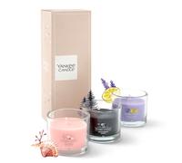 Yankee Candle Set de regalo de velas perfumadas | 3 mini velas votivas | Mezcla de cera de soja | Regalos perfectos para mujeres