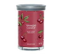 Yankee Candle Signature - Vela aromática | Vela en vaso grande de cereza negra con doble mecha, mezcla de cera de soja larga combustión, para mujeres