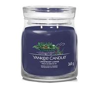 Yankee Candle Signature - Vela perfumada Lakefront Lodge en tarro mediano con doble mecha, mezcla de cera de soja, vela de larga combustión, regalo perfecto para mujeres