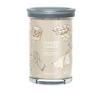 Yankee Candle, Signature, Vela perfumada, Vela en vaso grande de cachemira cálida con doble mecha, mezcla de cera de soja, vela de larga duración