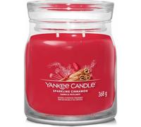 Yankee Candle Sparkling Cinnamon Candela Profumata Natalizia Media, 368g