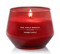Yankee Candle Studio Vela perfumada, corona de manzana roja, vela mediana, larga combustión: 35-50 horas, elegante recipiente de cristal con cera roja, regalos para mujeres y mamá, regalos de boda