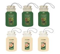 Yankee Candle Tarro de papel para coche, 3 bálsamos, cedro y 3 galletas de Navidad (paquete variado)