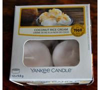 Yankee Candle TEELICHTER, CREMA DE ARROZ DE COCO, 12 x 9,8 g, nuevo raro