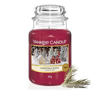 Yankee Candle tarro clásico, Magia navideña, rojo, Grande, 10,7 x 10,7 x 16,8 cm