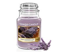 Yankee Candle Vela aromática en tarro grande | Dried Lavender & Oak | Duración de combustión de hasta 150 horas | Regalos perfectos para mujeres