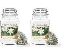 Yankee Candle Vela aromática en tarro grande | Sparkling Snow | Duración de combustión de hasta 150 horas | Regalos perfectos para mujeres (Paquete de 2)