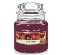 Yankee Candle Black Cherry Vela Aromática en Frasco Pequeño, Rojo, 104g