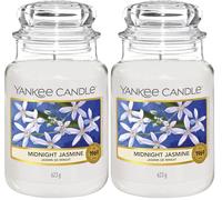 Yankee Candle Vela aromática| Midnight Jasmine vela en tarro grande | Velas de larga duración: hasta 150 h | Regalos perfectos para mujeres (Paquete de 2)