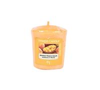 Yankee Candle Vela aromática, Salsa de melocotón de Mango, Cera, Naranja, 4.6x4.5x5.5 cm