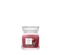 Yankee Candle Vela aromática Signature en tarro pequeño, vela Red Apple Wreath, vela de mezcla de cera de origen vegetal, regalos perfectos para mujeres