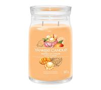 Yankee Candle Vela aromática Signature | Vela en tarro grande de helado de mango con doble mecha, mezcla de cera de soja larga combustión, regalo perfecto para mujeres