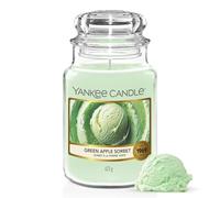 Yankee Candle Vela aromática | Sorbete De Manzana Verde vela en tarro grande | Velas de larga duración: hasta 150 h | Regalos perfectos para mujeres