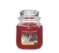 Yankee Candle Vela en Tarro Mediano, Christmas Magic, Red, 10.7x10.7x12.7 cm