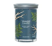 Yankee Candle Vela perfumada de la firma | Vela en vaso grande de cedro Bayside con doble mecha, mezcla de cera de soja larga combustión, regalo perfecto para mujeres