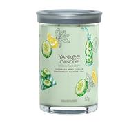 Yankee Candle Vela perfumada distintiva | Vela en vaso grande enfriador de menta pepino con doble mecha, vela de mezcla de cera de soja de larga combustión | Regalo perfecto para mujeres