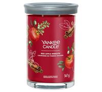 Yankee Candle Vela perfumada Signature | Vela en tarro grande con corona de manzana roja con doble mecha, mezcla de cera de soja, vela de larga combustión, regalo perfecto para mujeres