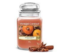 Yankee Candle Vela perfumada | Tarro grande de Spiced Pumpkin | Velas de larga duración: hasta 150 horas | Regalos perfectos para mujeres