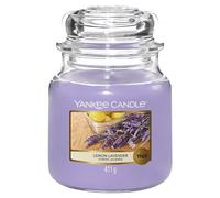 Yankee Candle Vela perfumada | Vela en tarro mediano de limón y lavanda | Velas de larga duración: hasta 75 horas | Regalos para mujeres