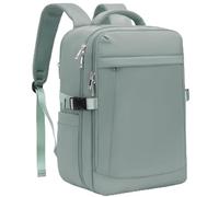 Yankony Mochila Viaje Cabina Avion 40x20x25 para Ryanair 20L Mochilas De Viaje con Bolsillo Antirrobo Travel Backpack Equipaje de Mano Hombre Mujer, Verde Menta