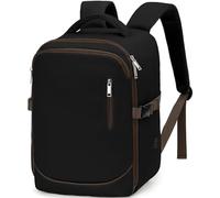 Yankony Mochila Viaje Cabina Avion 40x30x20 para Ryanair 24L Travel Backpack con Bolsillo Antirrobo Cabin Bag Equipaje De Mano Hombre Mujer, Negro