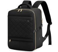 Yankony Mochila Viaje Cabina Avion 40x30x20 para Ryanair Travel Backpack con Compartimiento para Portátil de 14 Pulgadas 24L Equipaje de Mano para Debajo del Asiento Mujer, Negro
