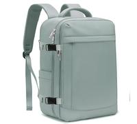 Yankony Mochila Viaje Cabina Avion 45x36x20 para Easyjet 30L Mochilas De Viaje con Bolsillo Antirrobo Travel Backpack Equipaje de Mano Hombre Mujer, Verde Menta