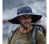 YANLE Sombrero de Pescador de 62 Cm para Hombre Sombrero de ala Ancha de Talla Grande Gorra de Protección Solar para Viajar IR de Excursión Acampar Pescar Al Aire Libre