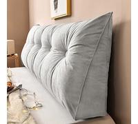 Yanman - Almohadas grandes de cuña para cabecero de cama, almohada triangular de lectura, cojín de apoyo lumbar, respaldo de cintura, cojín de posicionamiento suave para sofá cama, 60 x 50 x 20 cm