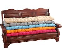 Yanman Cojín Clásico para Banco de Jardín al Aire Libre de Metal o Madera, Cojín Rectangular Suave para columpio al Aire Libre, Asiento para 2 o 3 Sillas de Salón,170x53cm