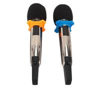 Yanmis 2 Micrófonos Inalámbricos, Micrófono Dinámico Inalámbrico Recargable de Metal UHF con Receptor, 328 Pies de Largo Alcance, Micrófono de Mano para Karaoke Party Stage Performance