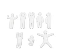Yanmis 8 Figuras Blancas Coleccionables Impresas en 3D, Figuras de Acción de PLA Pintables para Pintar, Miniaturas de Múltiples Poses para Juegos de Escondite, Kit de Manualidades Creativo para