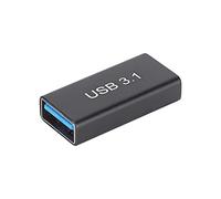 Yanmis Adaptador USB C Hembra a USB 3.1 Hembra 10 Gbps, Extensor de Transferencia de Datos de Cabeza Recta, Convertidor Plug and Play Tipo C a para Monitor de PC Portátil, Diseño ABS Portátil