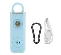Yanmis Alarma de Seguridad Personal de 130 DB con Luz Estroboscópica (Blue)