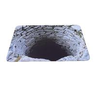 Yanmis Alfombra de Ilusión Visual 3D, Alfombra Antideslizante con Diseño de Agujero de Abismo con Base de Goma Flexible y Barro de Diatomeas, para Entrada Interior y Exterior, Baño, (Tipo 1)