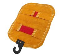 Yanmis Almohadilla de Mano para Soldar, Protección del Brazo a Prueba de Llamas, Protector de Mano, Parte Trasera Aluminizada, Cuero Doble Ignífugo para Calderas Industriales,