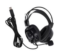 Yanmis Auriculares con Cable para PC Portátil, Auriculares USB con Micrófono Giratorio de 120° para Clases en Línea, Exámenes de Idiomas, Reproducción de Música