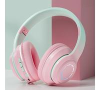 Yanmis Auriculares Inalámbricos Bluetooth con Micrófono, Auriculares Plegables con Cancelación de Ruido 5.1, Graves Profundos con Controlador de 40 Mm, Compatibles con Dispositivos iOS (Pink)
