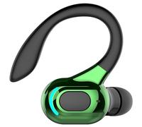 Yanmis Auriculares Inalámbricos de Oído único, Auriculares de Negocios 5.2 con Duración de la Batería de 20 Horas y Cancelación de Ruido HD, para Llamadas Profesionales y Deportes (Green)