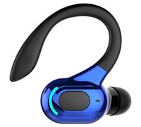 Yanmis Auriculares Inalámbricos de Oído único, Auriculares de Negocios 5.2 con Duración de la Batería de 20 Horas y Cancelación de Ruido HD, para Llamadas Profesionales y Deportes (Blue)